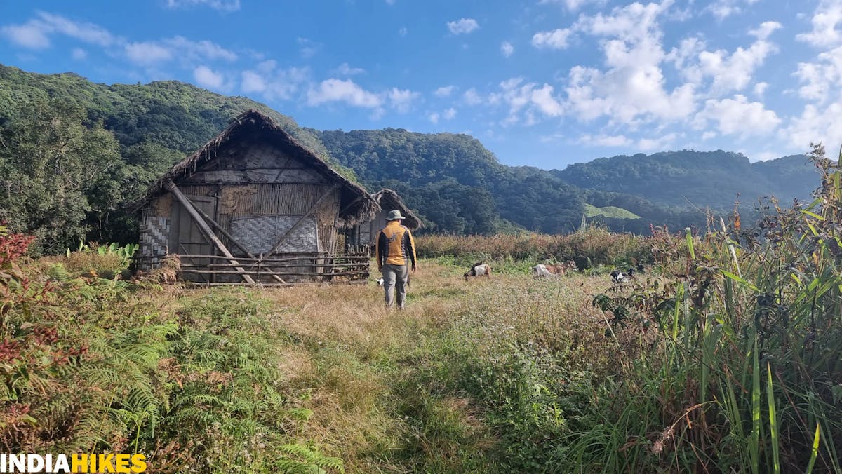 Tamenglong Forest Trek-Wooden huts of New Tharon-Dhaval Jajal