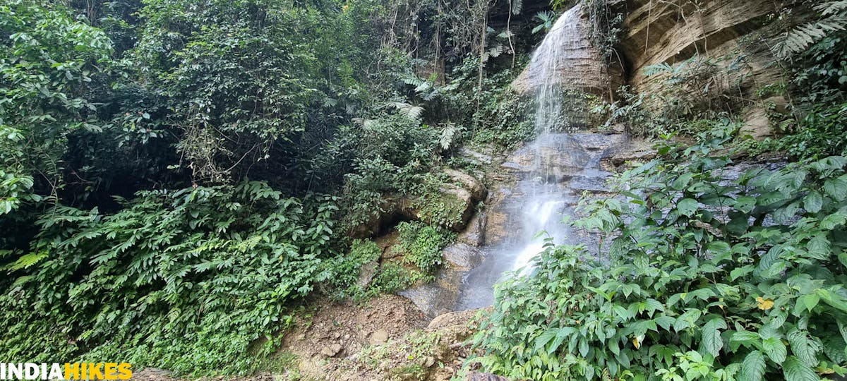 Waterfall on the way, Tamenglong Forest Trek, Indiahikes, treks in Manipur, forest treks