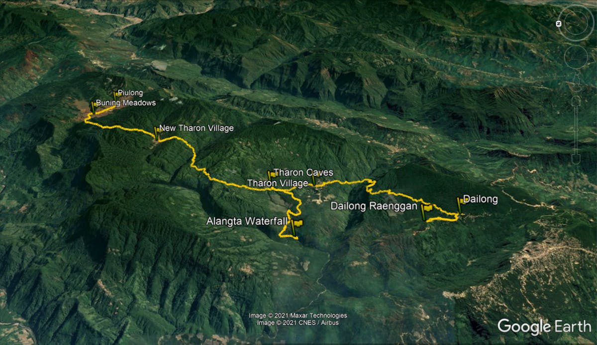 Tamenglong Forest Trek-Route Map-Dhaval Jajal