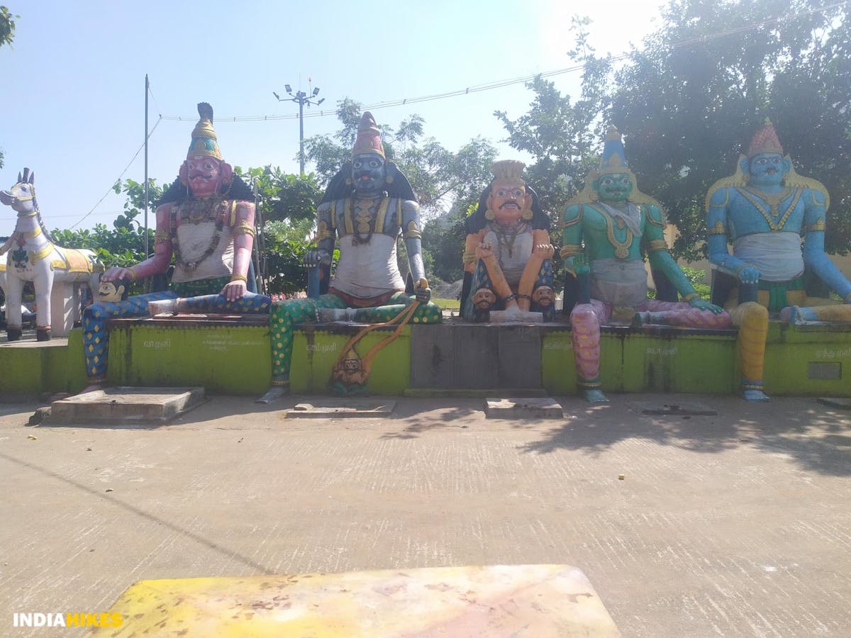 Statues at Shri Pachaiyamman Temple-Parvathamalai Trek-Indiahikes-Treks in Tamilnadu
