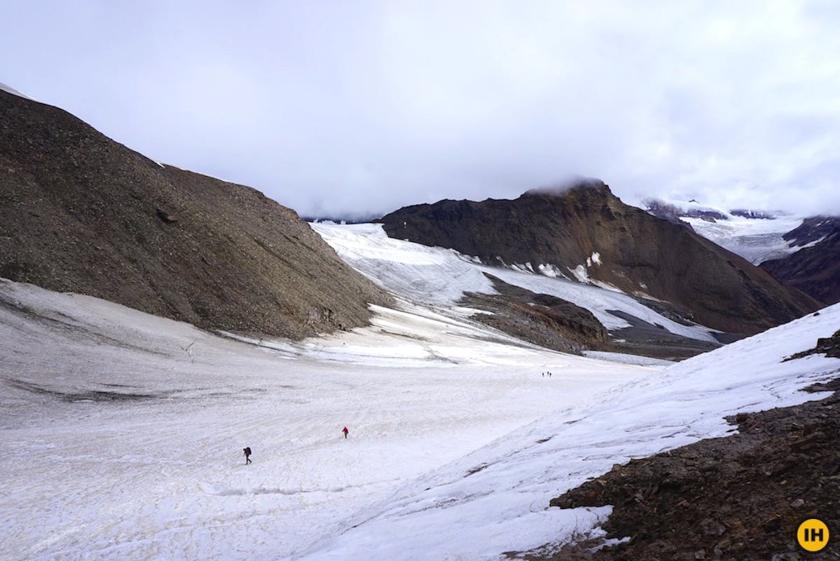 Pin parvati Pass Trek. Kullu. Treks in Himachal. Indiahikes. Snowfields