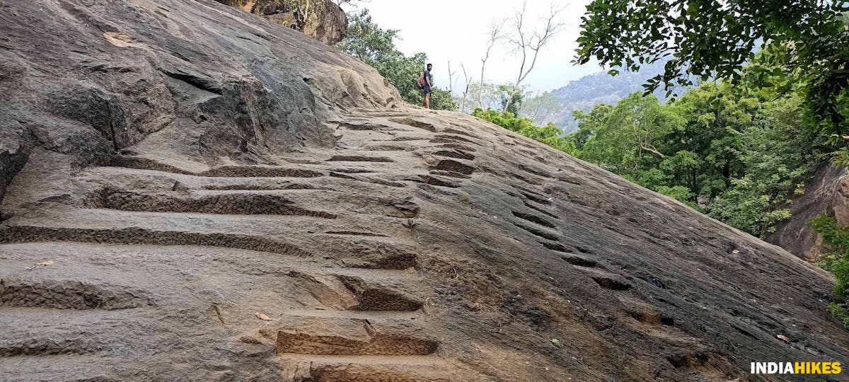Rock carved steps-Sathuragiri Hill Trek-Indiahikes-Treks in tamilnadu 