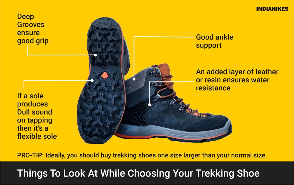 Shoes - Trekking Shoes - Shoes with good grip - Trekking shoes with good grip - good ankle support - water resistant shoes - How to choose shoes - Hike shoes - Indiahikes