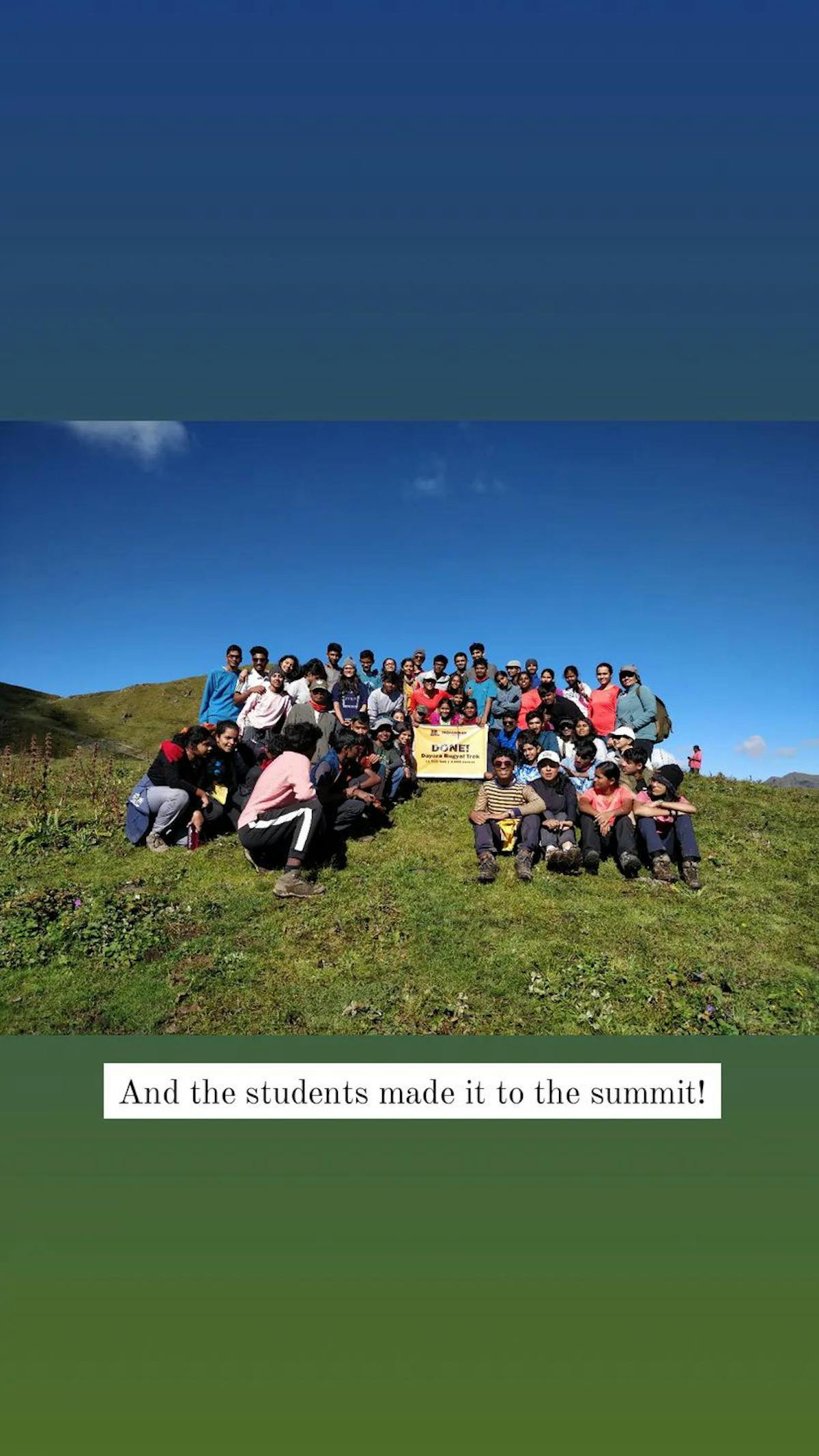 PS Secondary school students on the summit! 