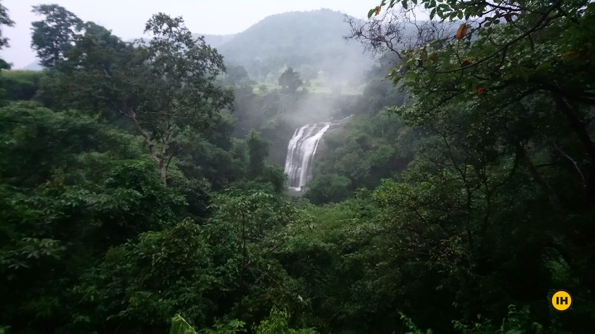 Ashoka waterfall, Harihar Fort trek, Indiahikes