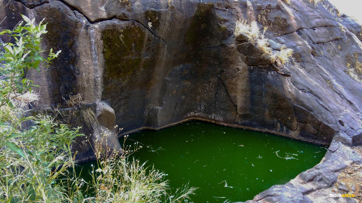 Water Cisterns. Peb fort trek. treks in maharastra