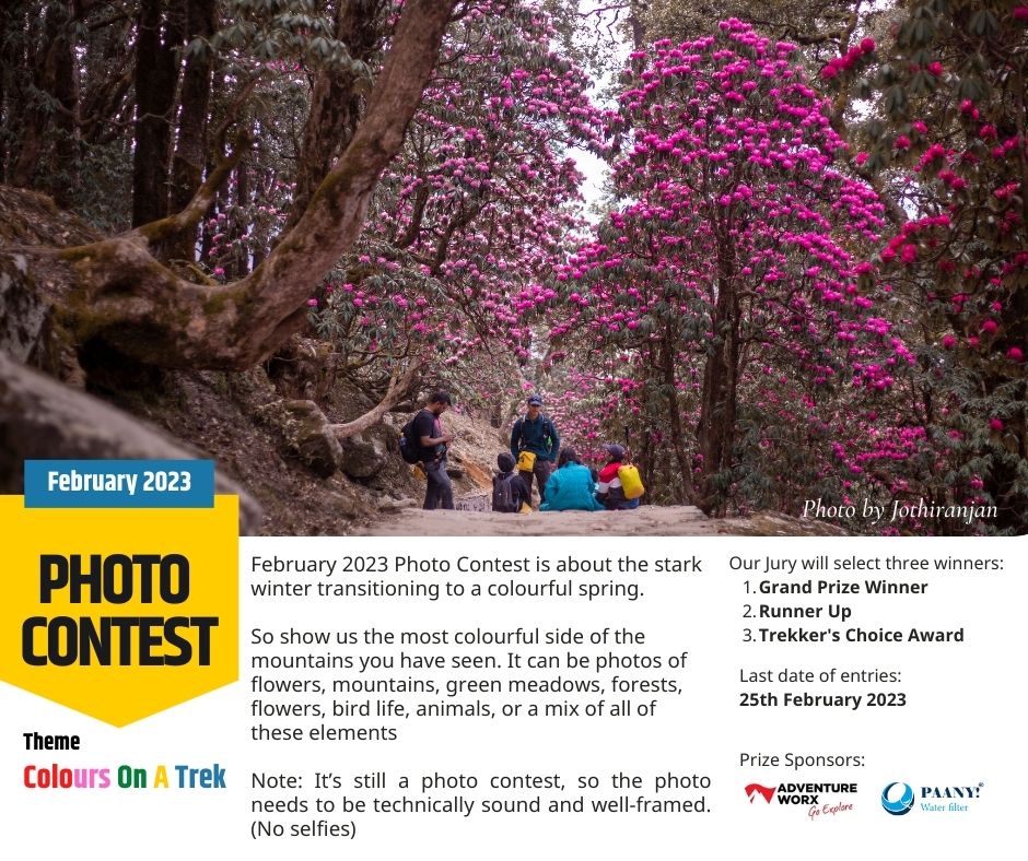 Indiahikes February 2023 Photo Contest Colours On A Trek Open to all