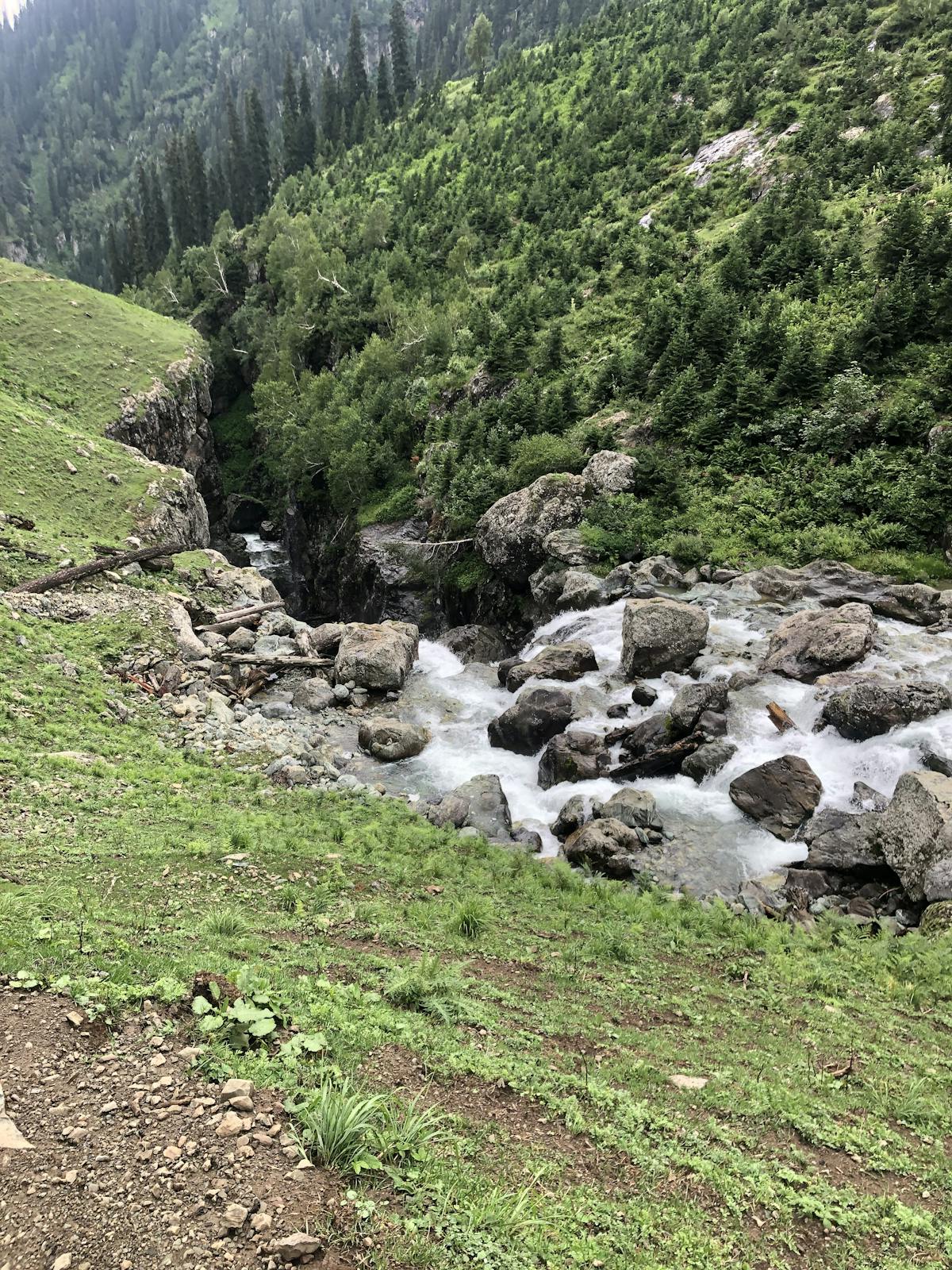 Stream crossing-Chumnai Sar Trek-Indiahikes-Saliyah