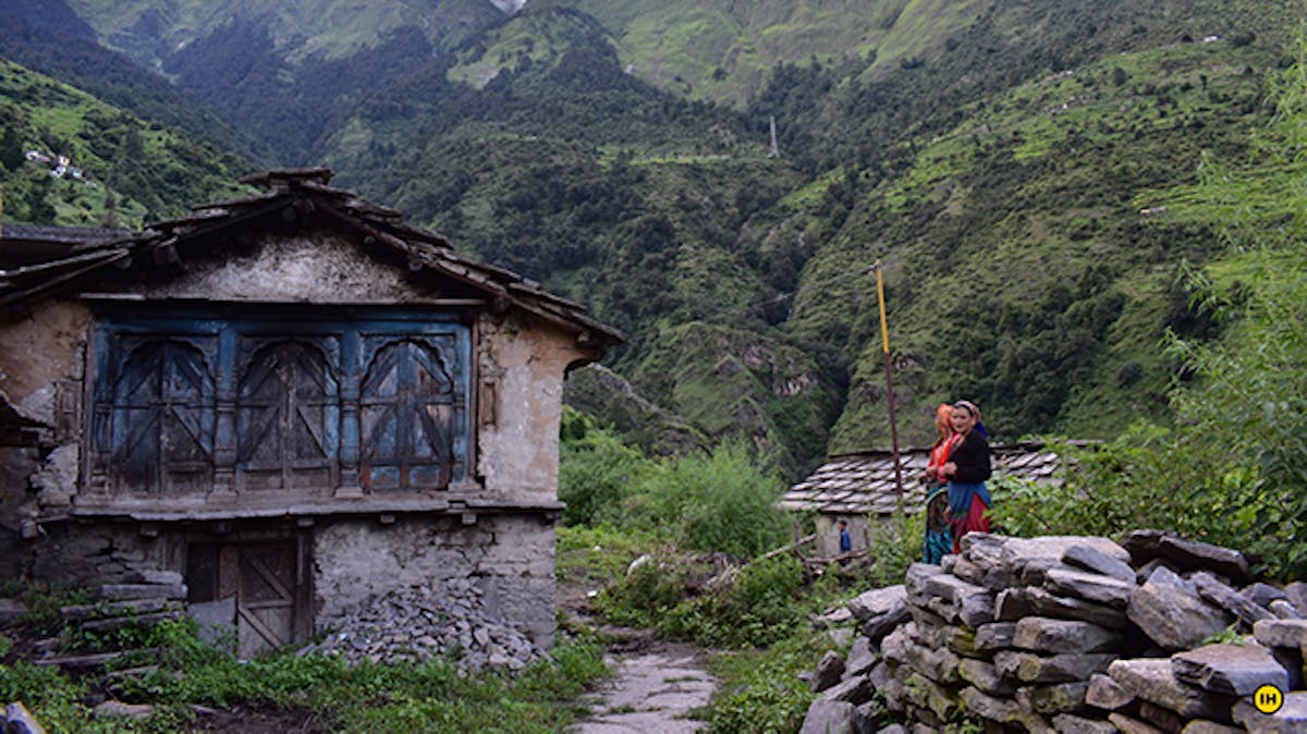 Thaing village is a small village with around 200 to 240 families, divided into four clusters on the mountain slope. Picture by Himanshu Singla