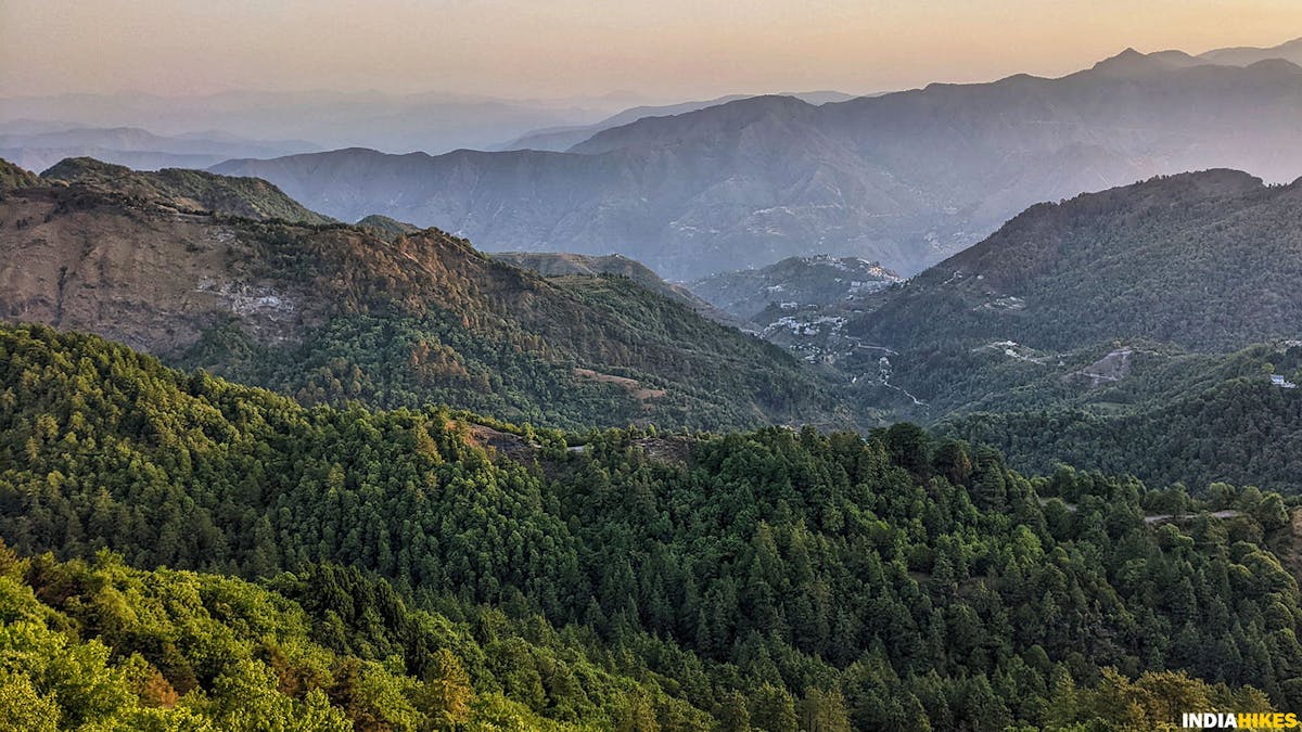 "View from George Everest Peak Trek" "George Everest Trek" "George Everest Peak" "Indiahikes"