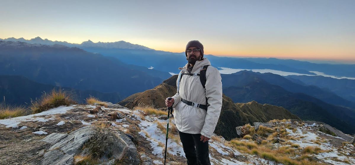 Mrunal enjoying the mountain views