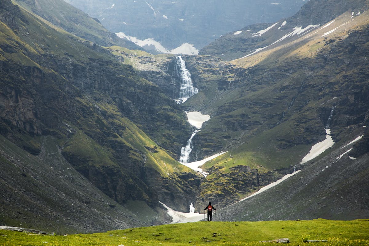 Rupin Pass - U- Shaped Gully - Waterfall - Himachal Treks - Himalayan Trek - Indiahikes