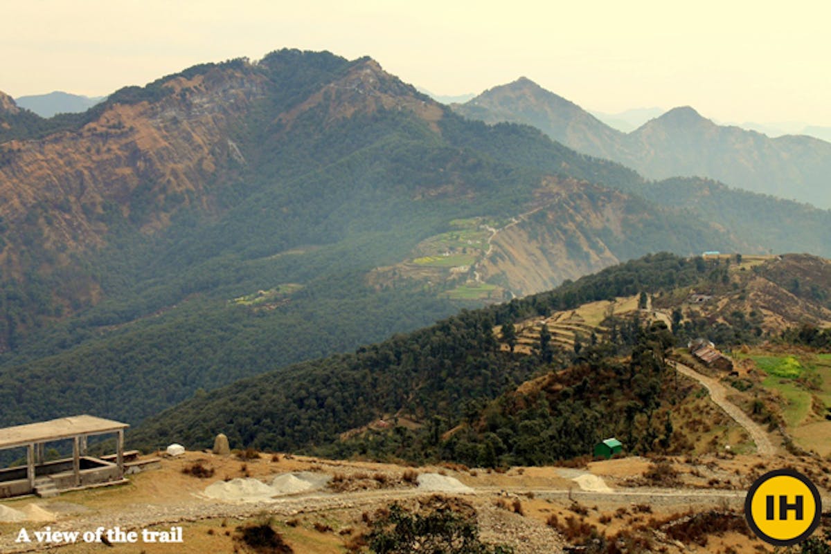 View of the Bhadraj hill trail Bhadraj Hill Trek Bhadraj trek Indiahikes
