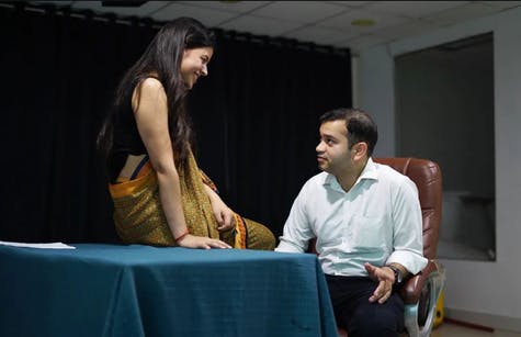 Students practicing improvisation exercises in an acting workshop | India School Of Acting ( ISA )
