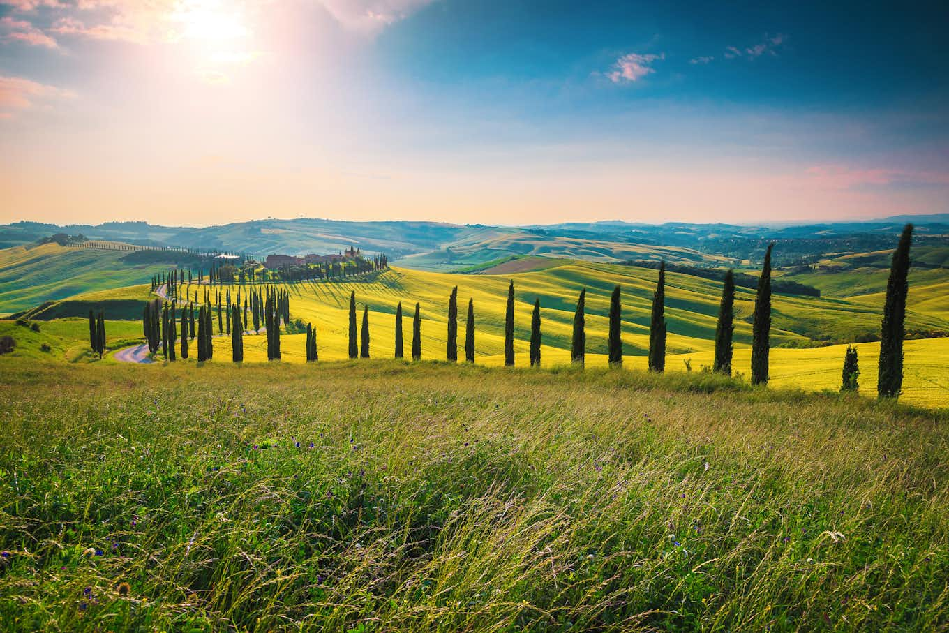 Hills landscape outside of Florence