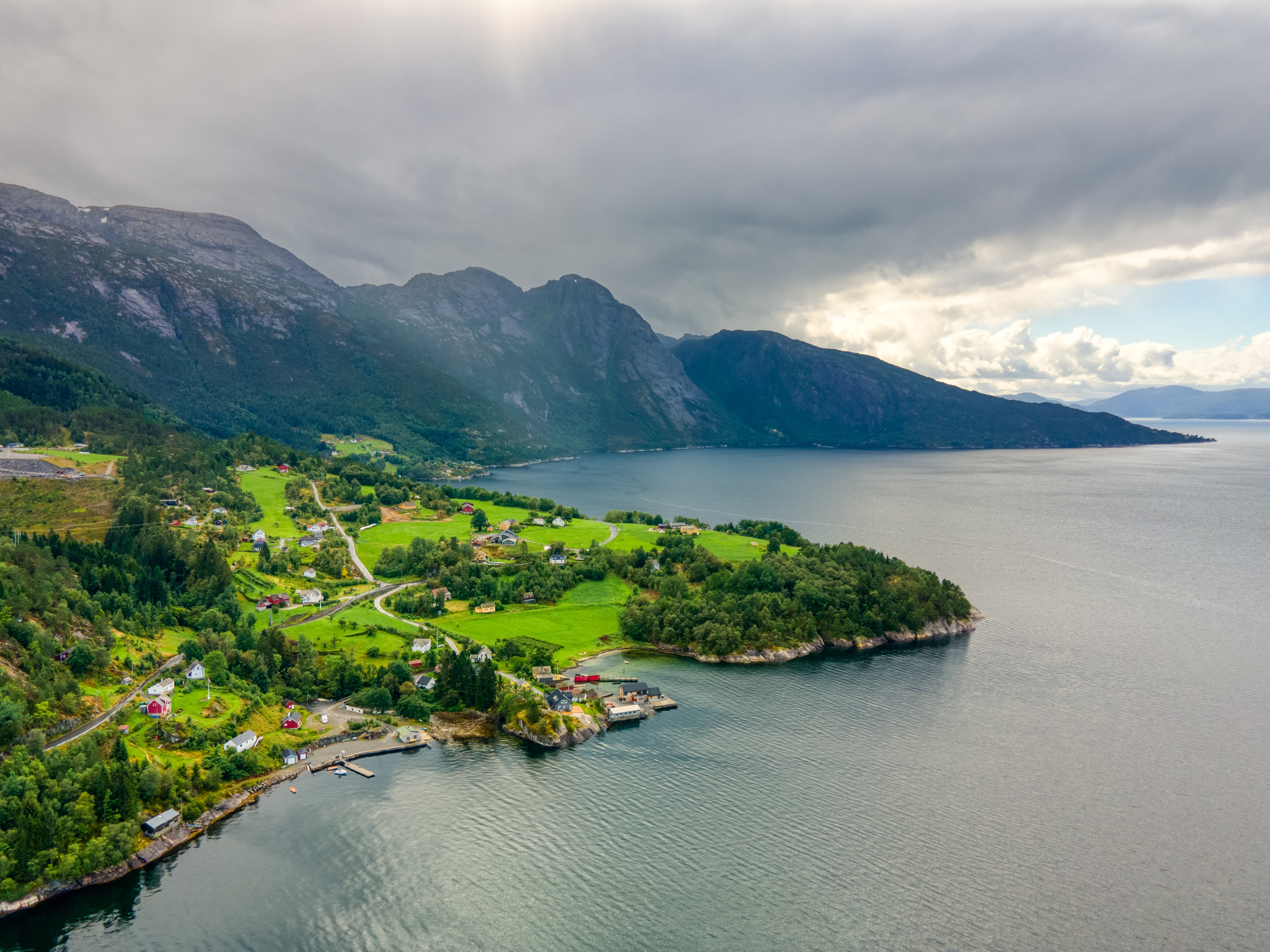 Kystlinje, innsjøer og elver i Bergen