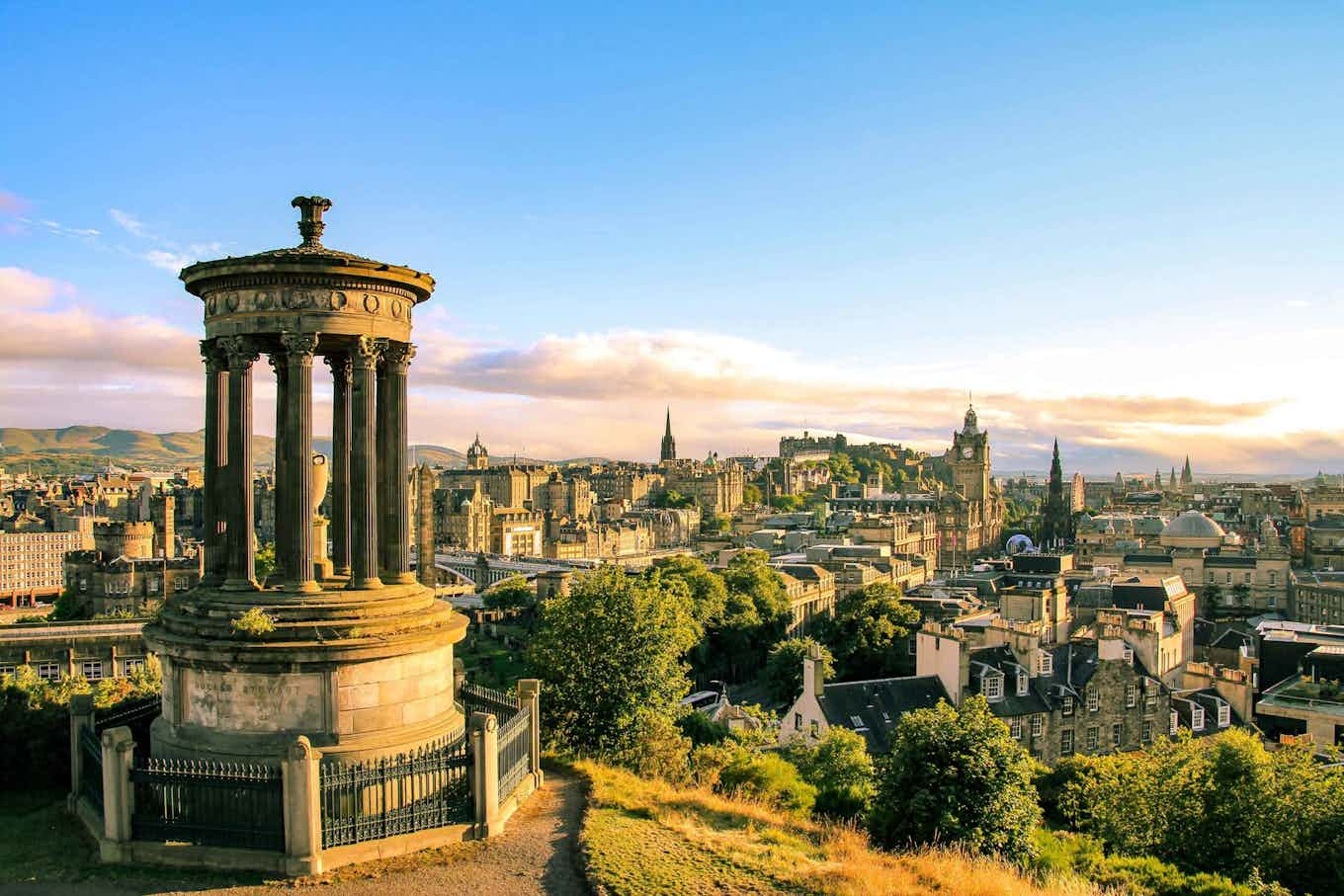 city of Lothian from a hill