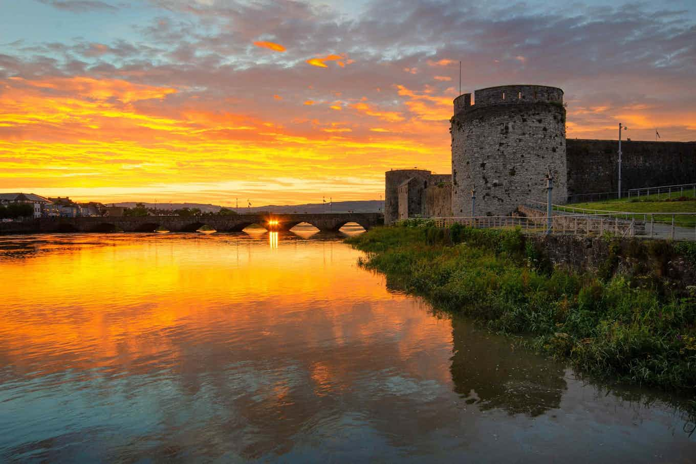 Sunset by the river