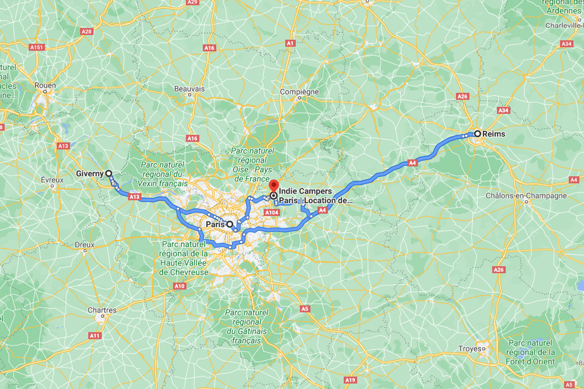 Paris Road Trip Indie Campers