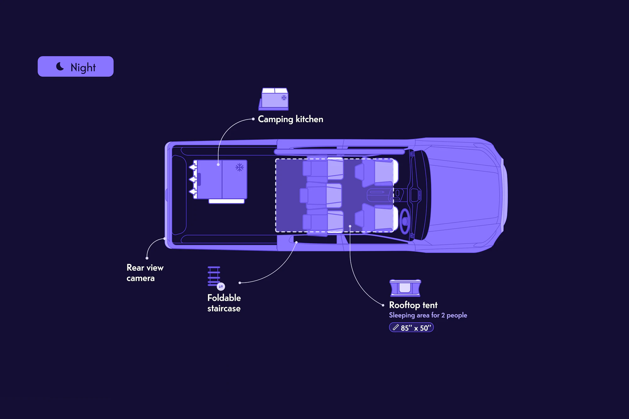 Trekker Floorplan Night