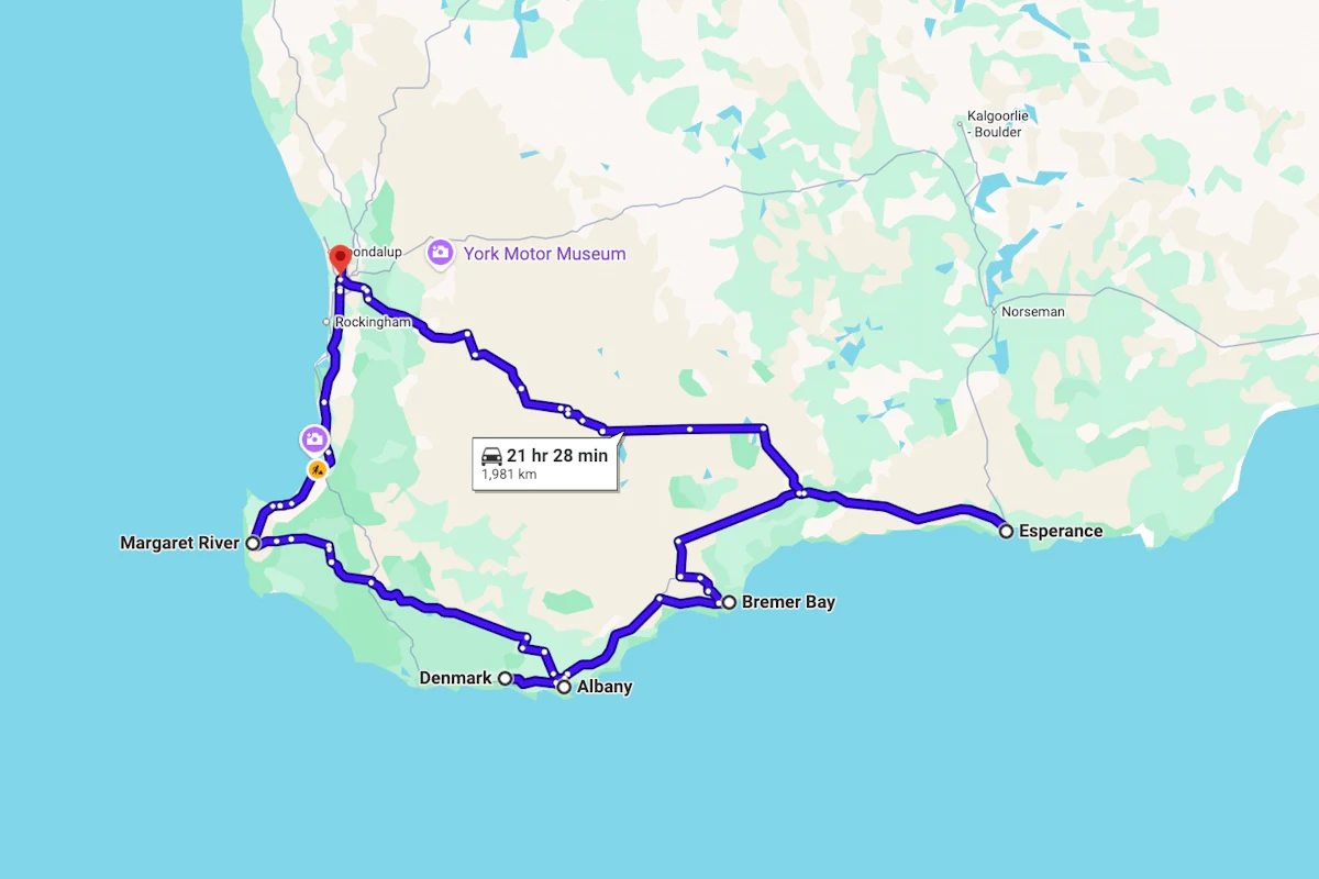 Perth to Esperance Road trip