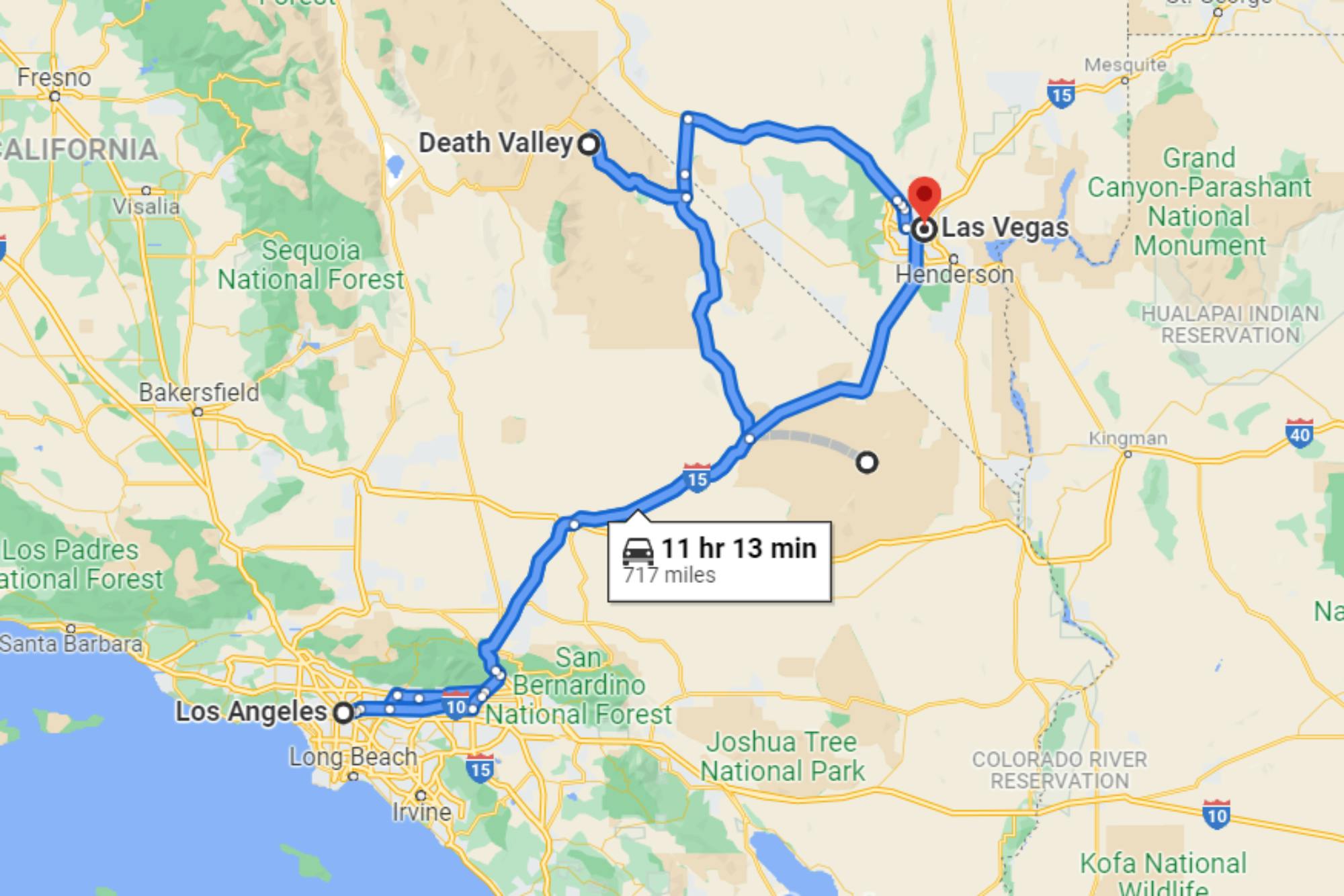 Las Vegas to Death Valley Road Trip