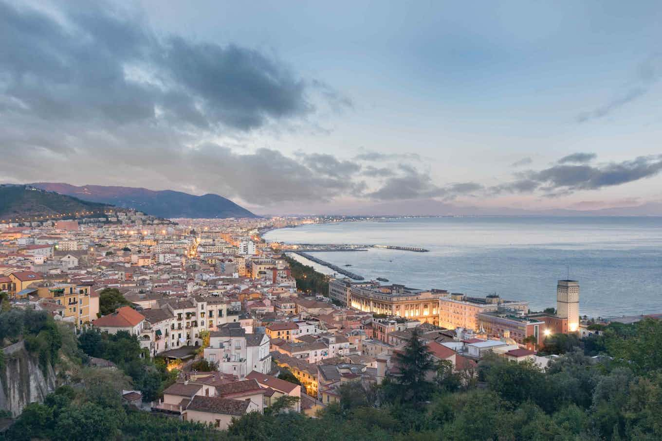 Vista del cielo di Salerno