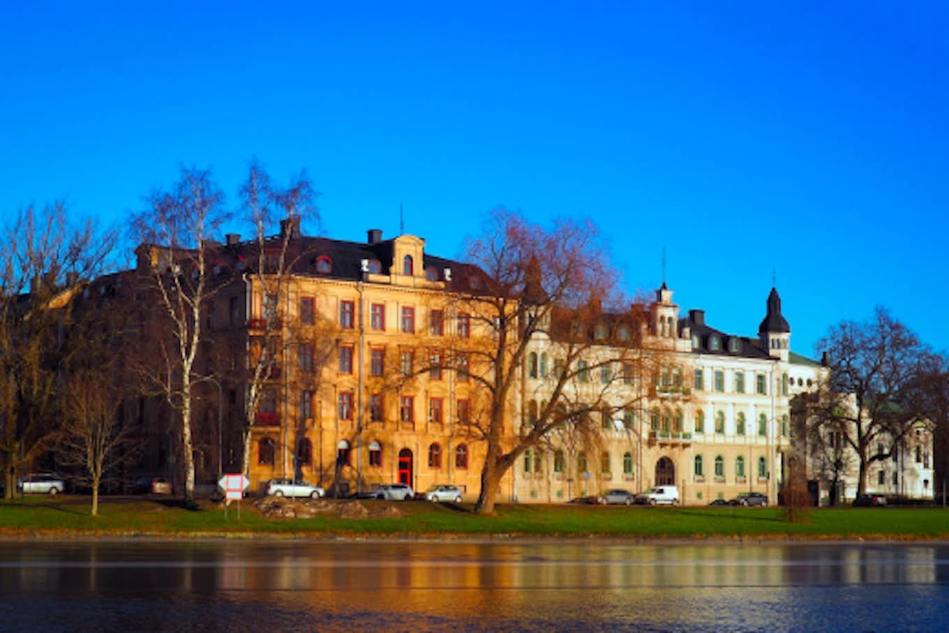 Flod och hus i Karlstad