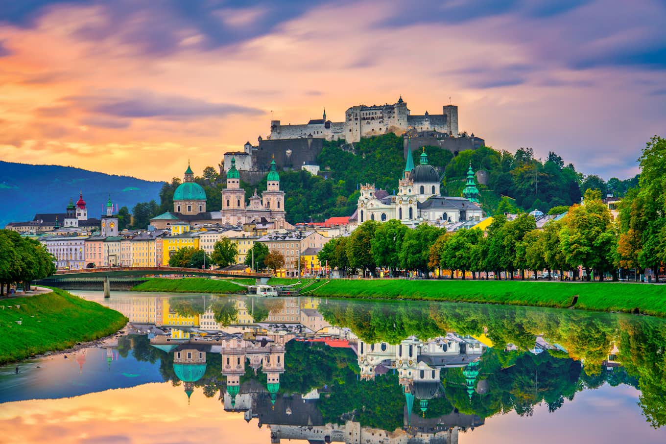 Salzburg by sunset