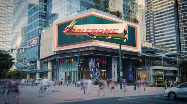 Inertia Studios - Toblerone 3D Anamorphic Billboard