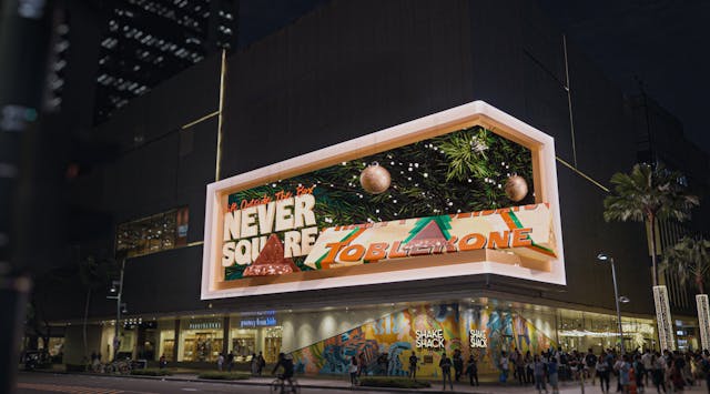 Inertia Studios - Toblerone 3D DOOH Anamorphic Billboard