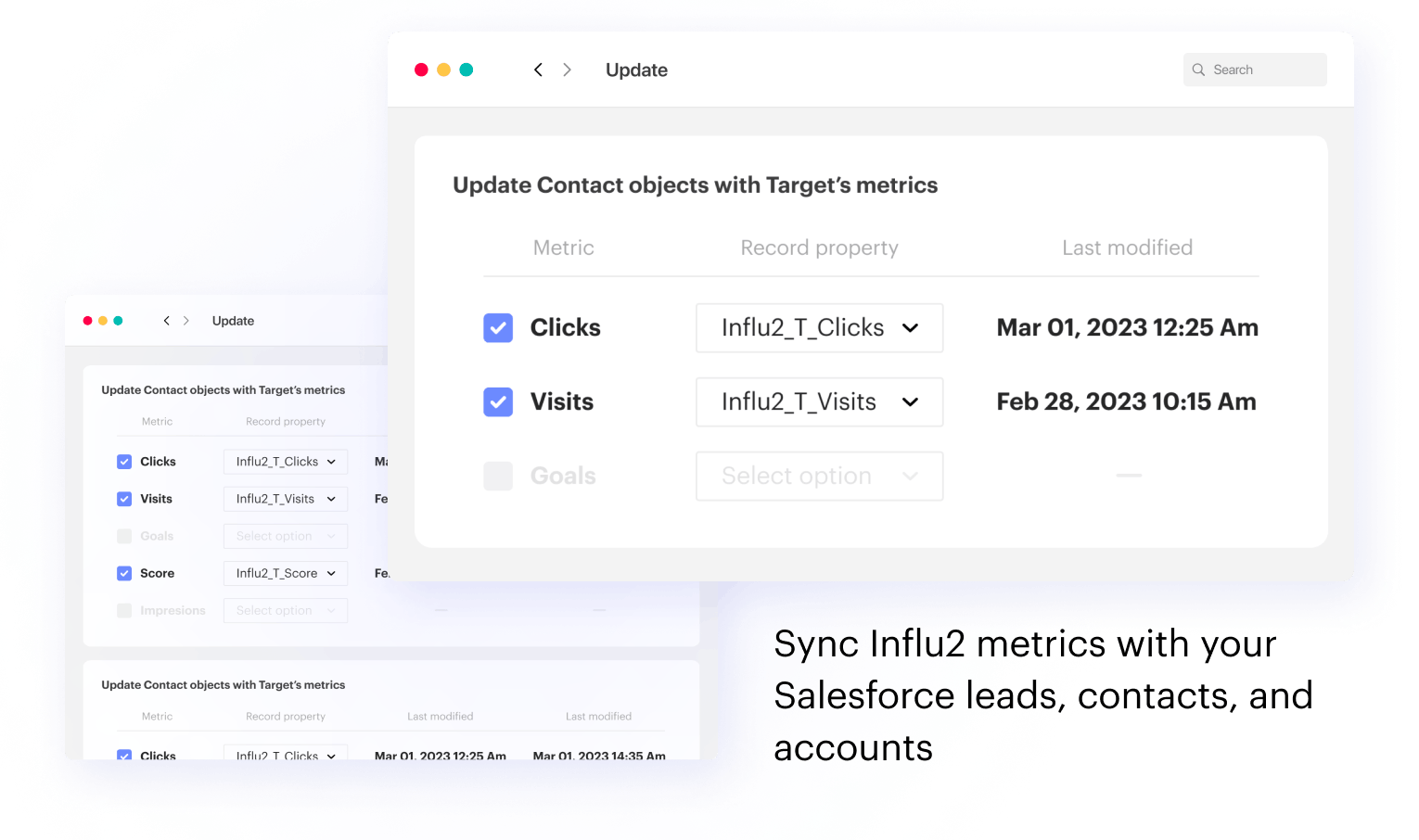 CRM integration with Influ2