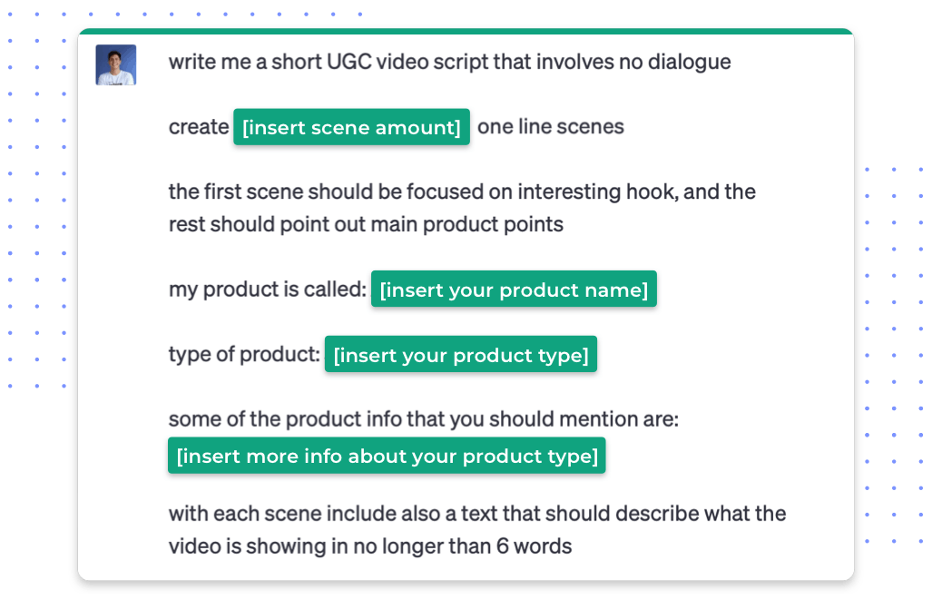 Invites Chatgpt Pour La Création De Scripts Ugc Influee Invites Chatgpt Pour La Création De Scripts Ugc Influee