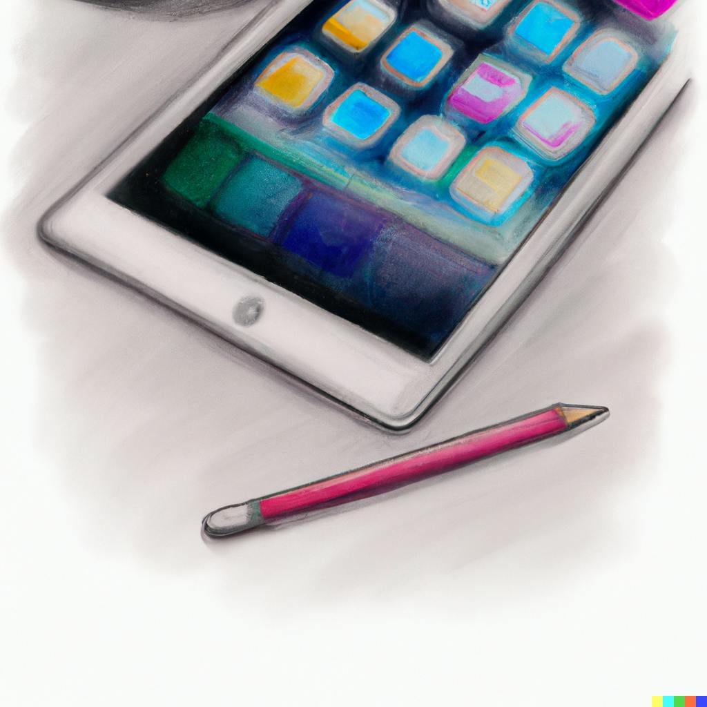 drawing of ipad