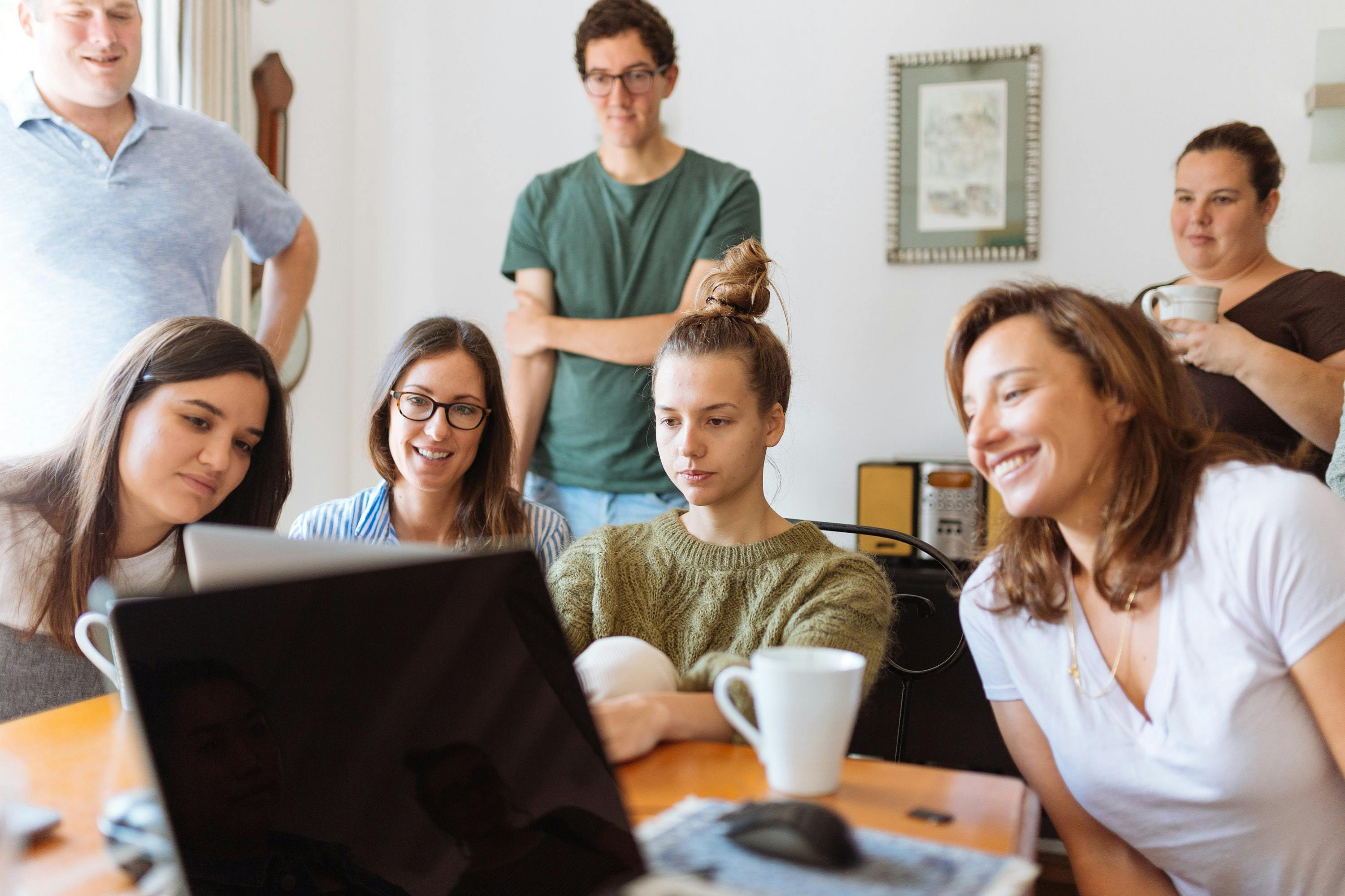 people starring at a screen
