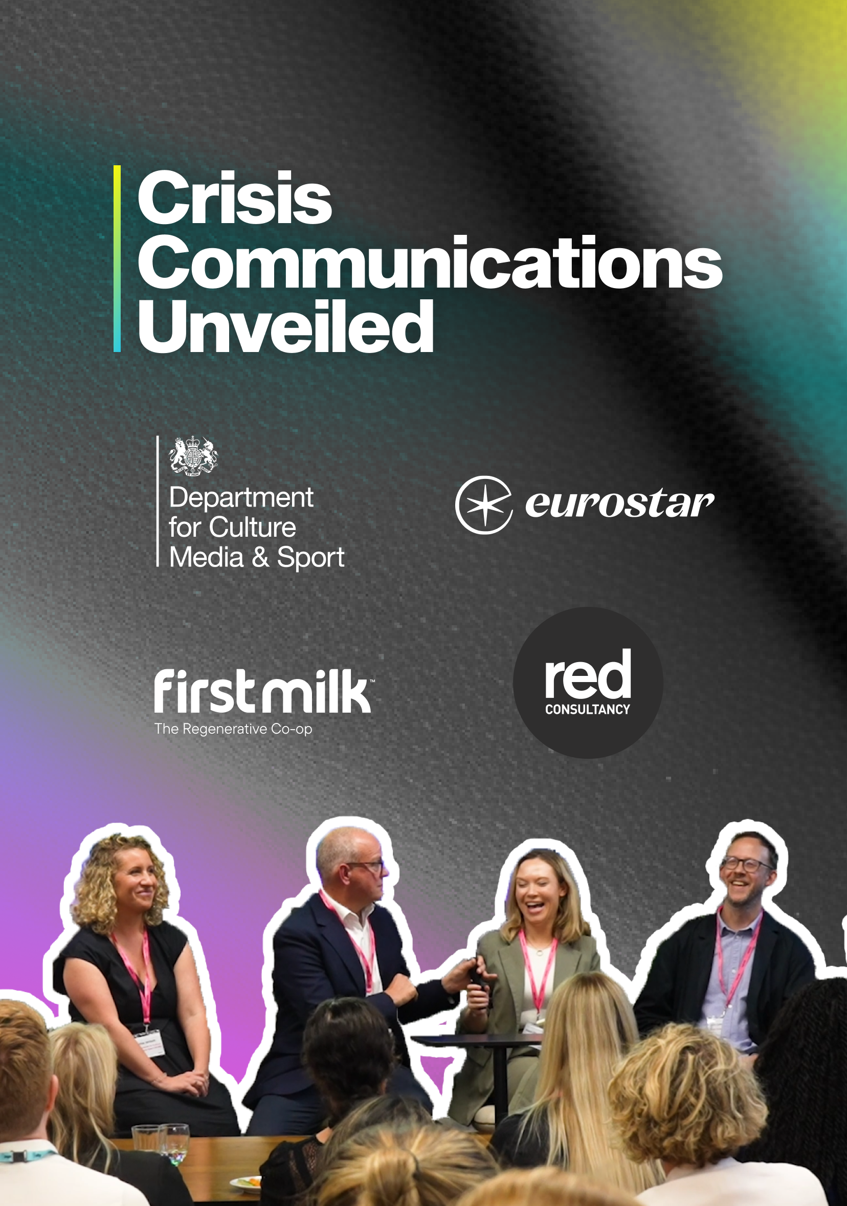 The PR Link panelists sat together happy