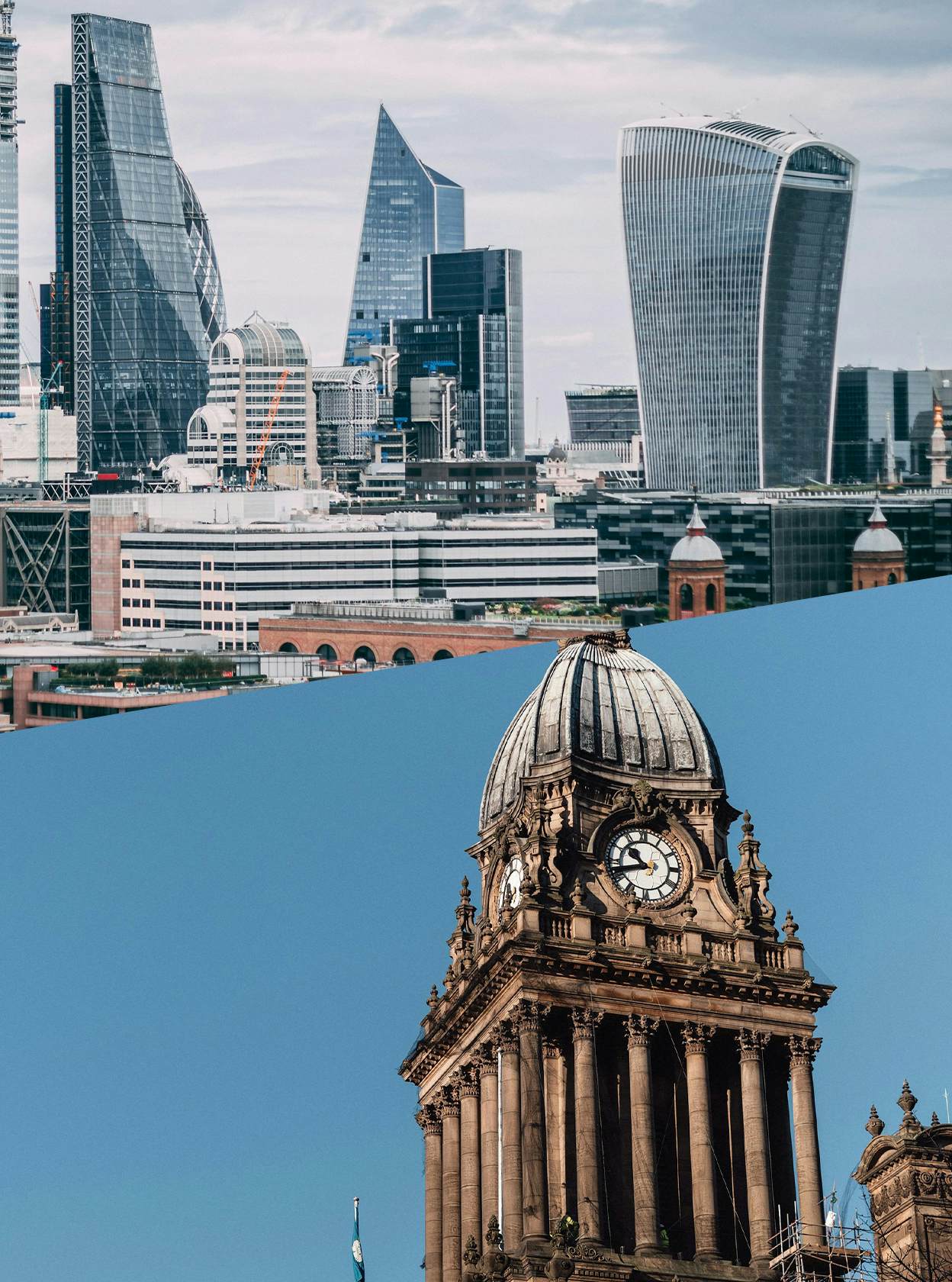 picture of the city of London and Manchester