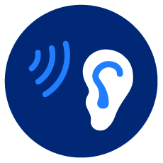 Ear with sound icon