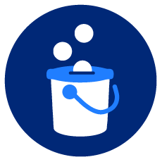 Money bucket icon
