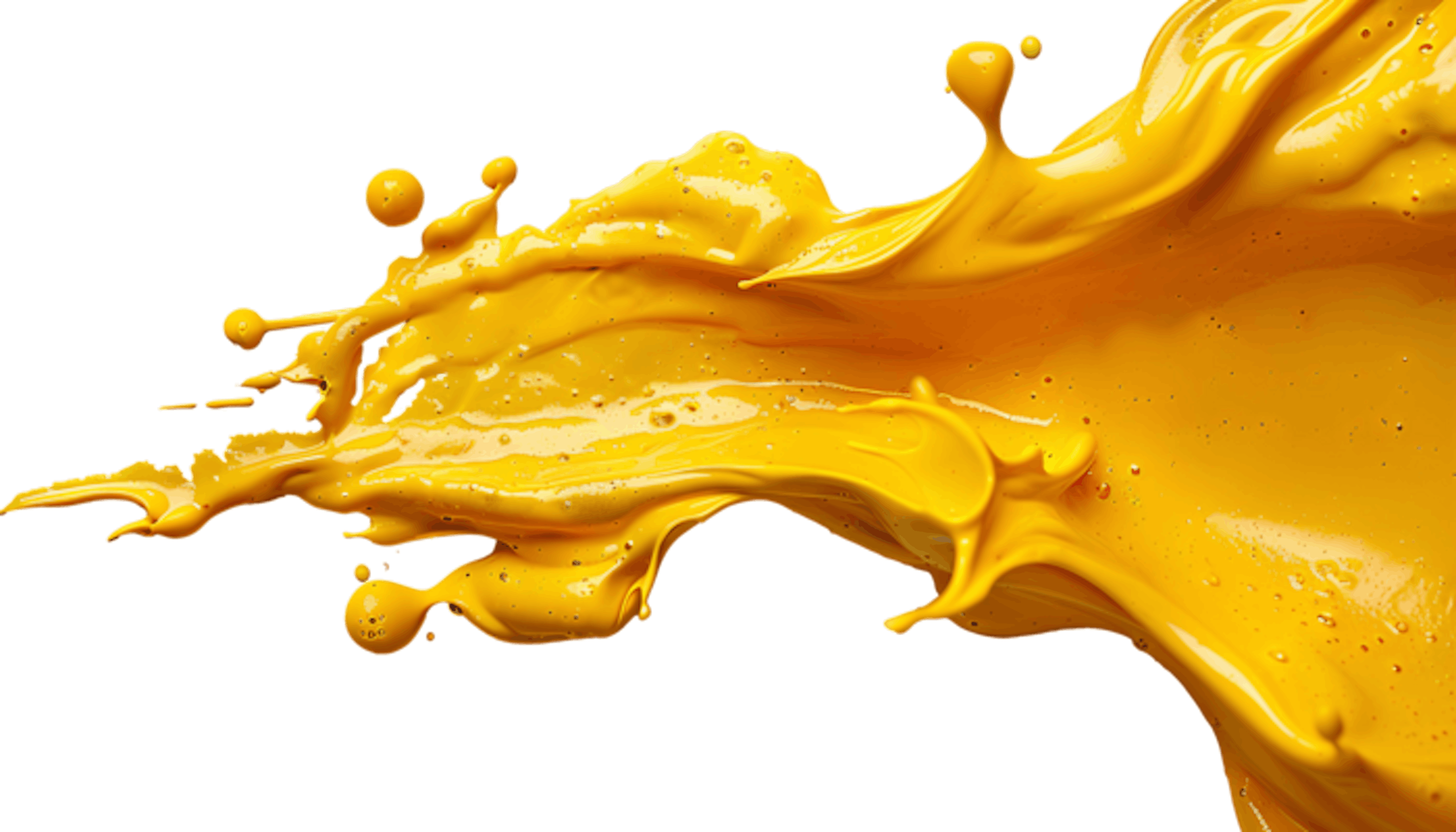 splash of yellow paint