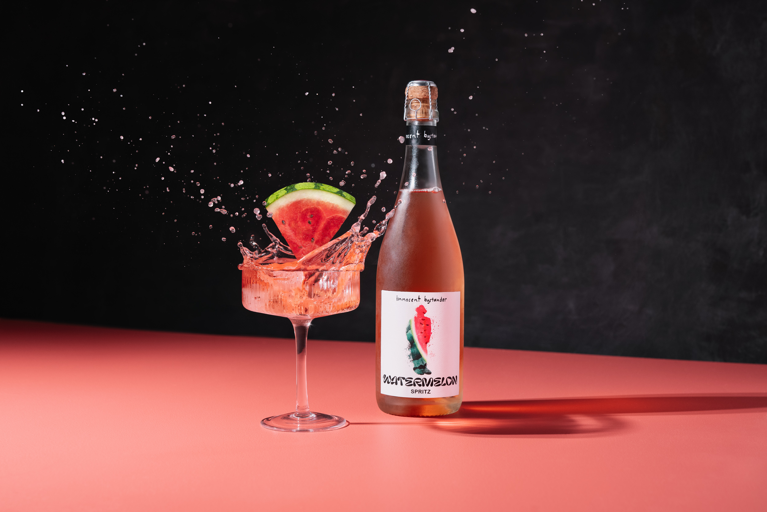 Watermelon Spritz with splash