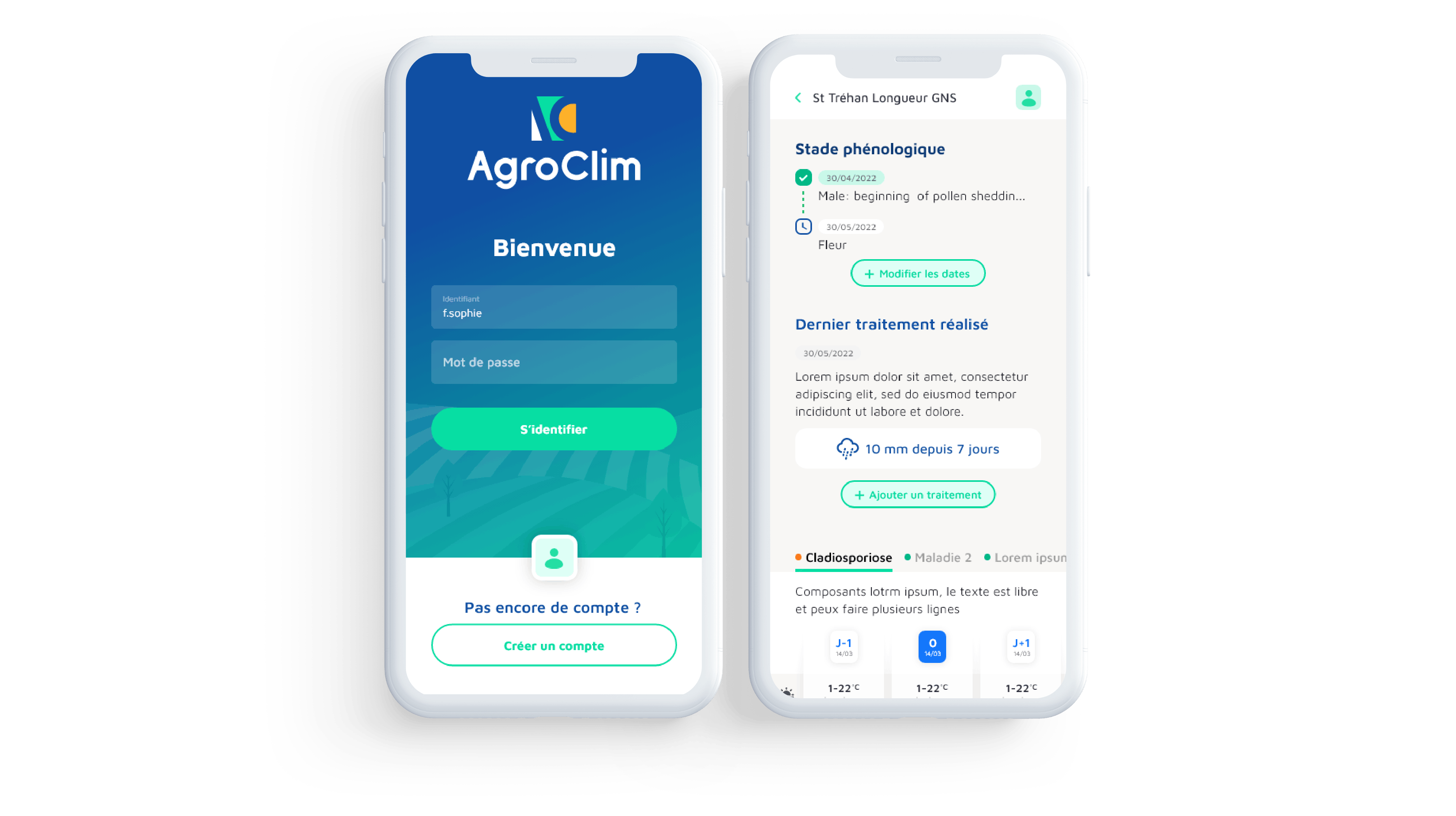 Design de l'application mobile AgroClim