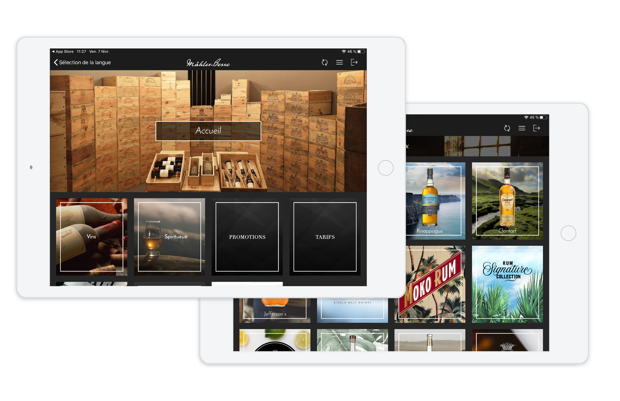Mähler-Besse, application mobile Ipad
