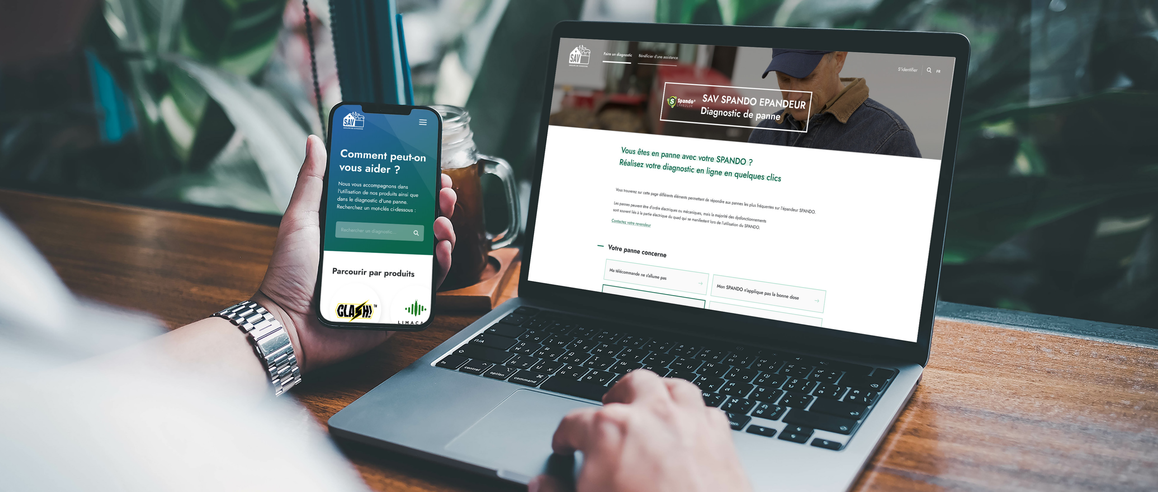Site web responsive de service après vente De Sangosse