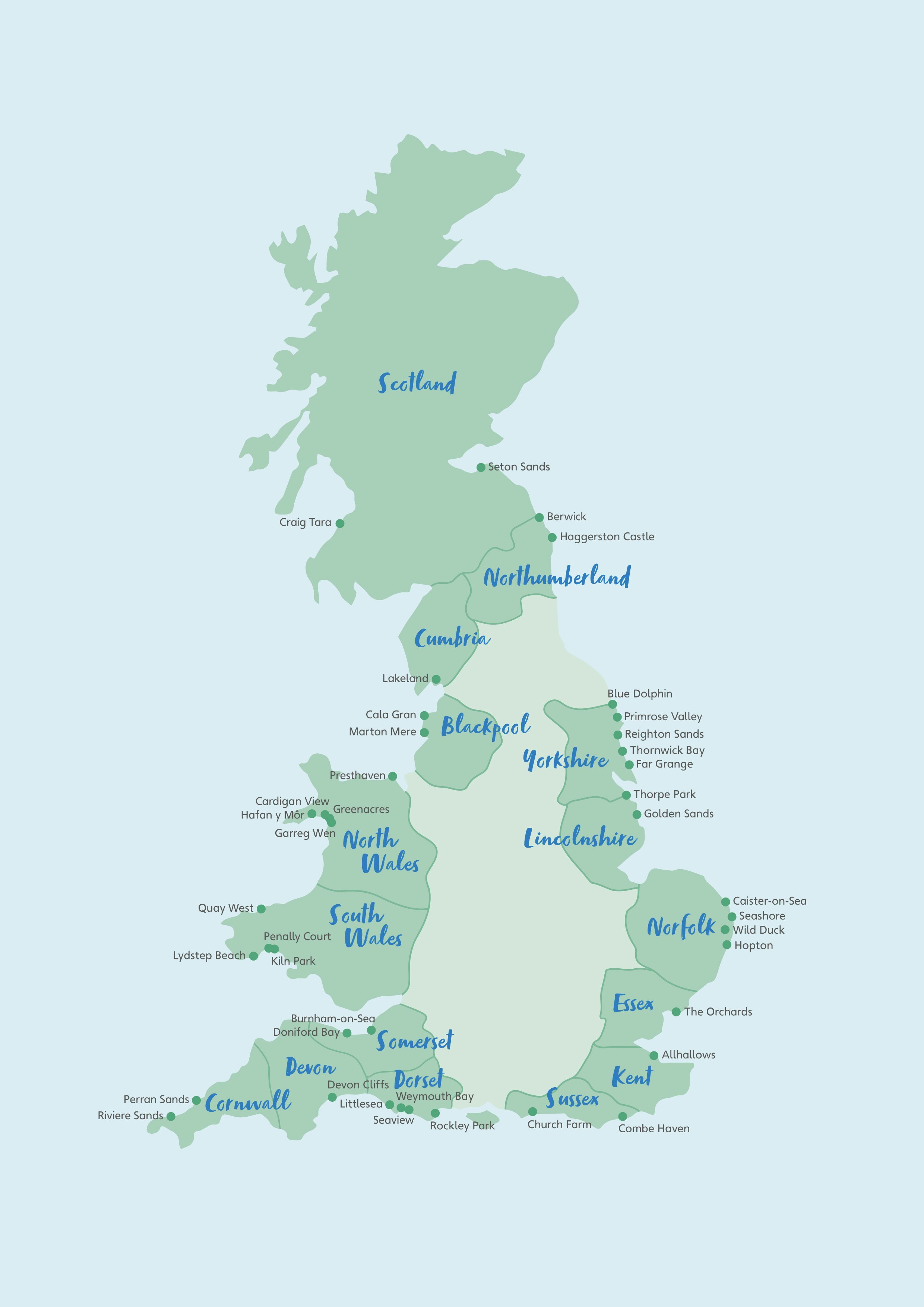 Map of Haven Locations across the UK