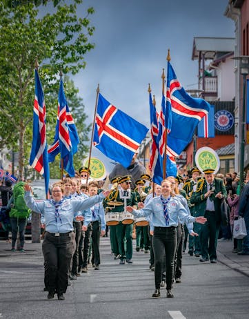 Parade during Iceland's Natioinal Day