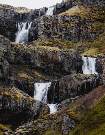 Klifbrekkufossar Waterfall, Mjóifjörður, East Iceland. Photo: Icelandic Explorer