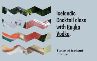 Taste of Iceland Chicago, Cocktail Class with Reyka Vodka web graphic