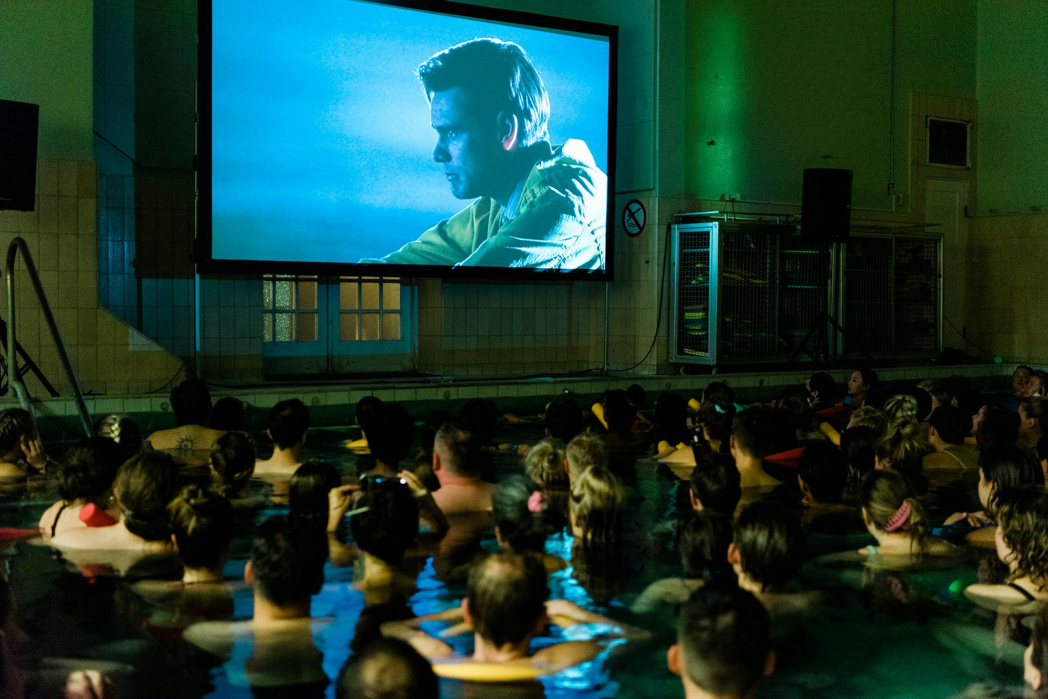 ReykjavÃ­k International Film Festival swimming pool showing of The Truman Show 