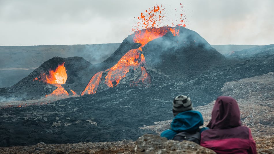 Up close with the Geldingadalur volcano